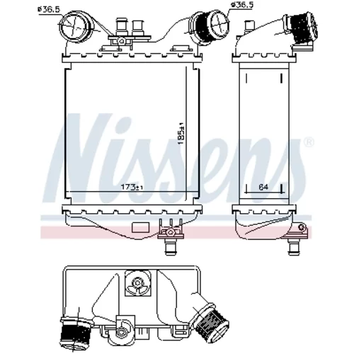 Chladič plniaceho vzduchu 96168 /NISSENS/ - obr. 4