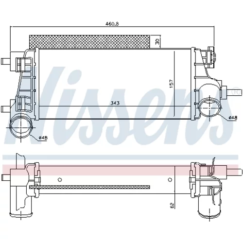 Chladič plniaceho vzduchu 96490 /NISSENS/ - obr. 5
