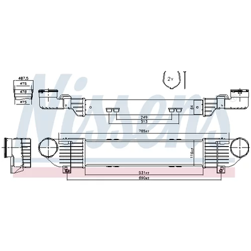 Chladič plniaceho vzduchu 96787 /NISSENS/ - obr. 5