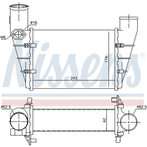Chladič plniaceho vzduchu 96896 /NISSENS/ - obr. 5