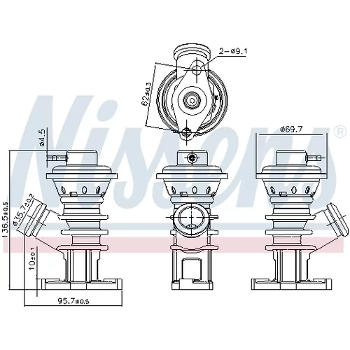 EGR ventil 98191 /NISSENS/ - obr. 6