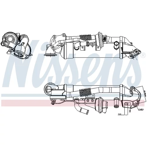 Chladič pre recirkuláciu plynov 989576 /NISSENS/ - obr. 7