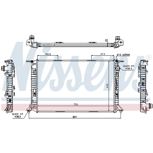 Chladič motora 60319 /NISSENS/ - obr. 1