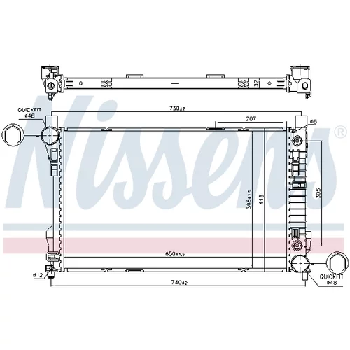 Chladič motora 606015 /NISSENS/ - obr. 5