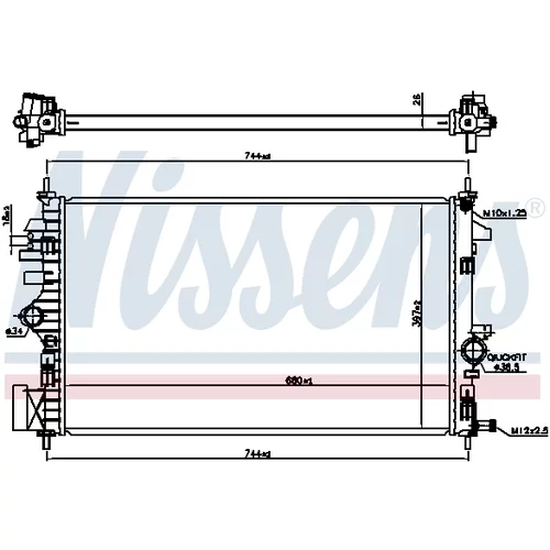 Chladič motora 606047 /NISSENS/ - obr. 7