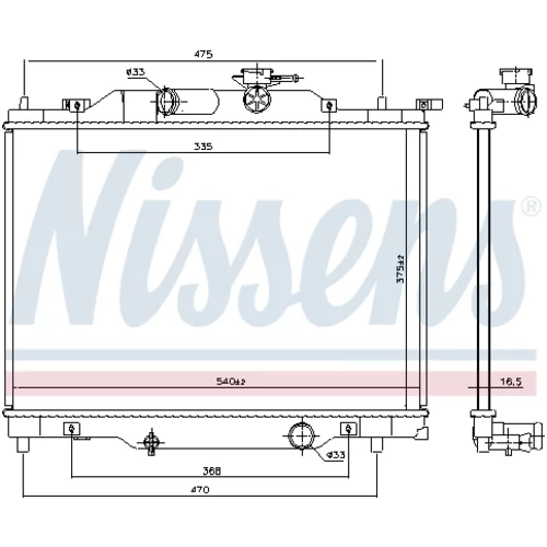 Chladič motora 606110 /NISSENS/ - obr. 4