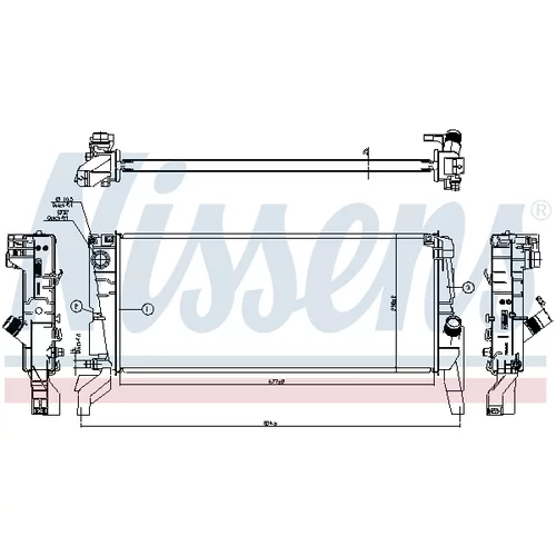 Chladič motora 606246 /NISSENS/ - obr. 4