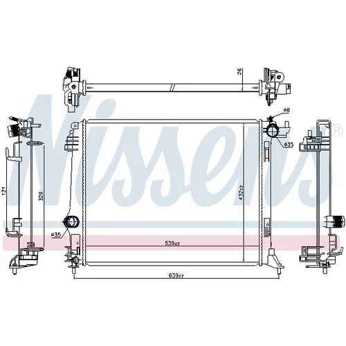 Chladič motora 606474 /NISSENS/ - obr. 4
