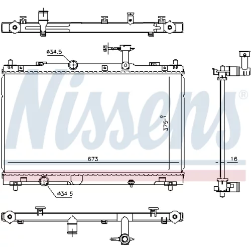 Chladič motora 606736 /NISSENS/ - obr. 4