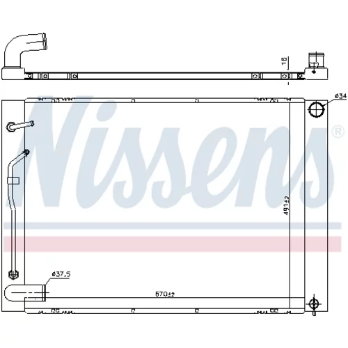 Chladič motora 606837 /NISSENS/ - obr. 4