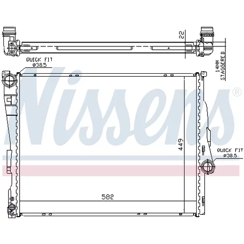 Chladič motora 60784A /NISSENS/ - obr. 5