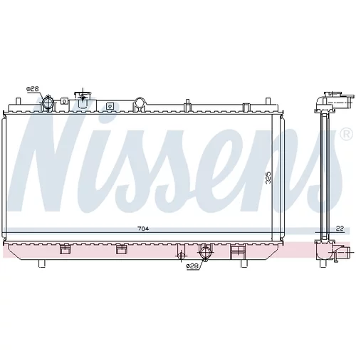 Chladič motora 62403A /NISSENS/ - obr. 5
