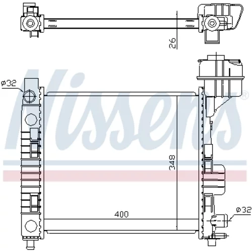 Chladič motora 62663 /NISSENS/ - obr. 4
