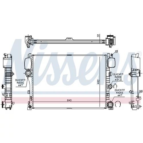 Chladič motora 627025 /NISSENS/ - obr. 5