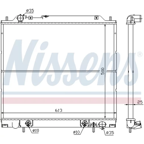 Chladič motora 62855 /NISSENS/ - obr. 5