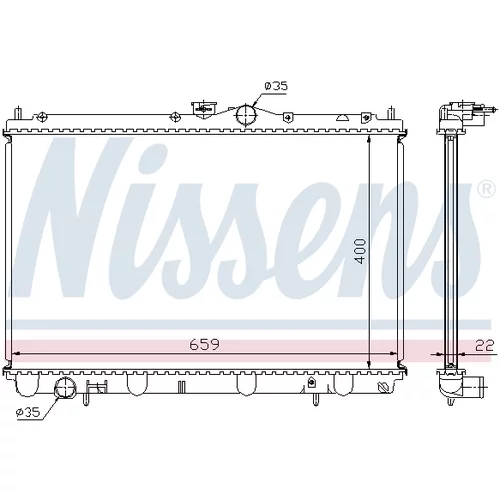 Chladič motora 62857A /NISSENS/ - obr. 4