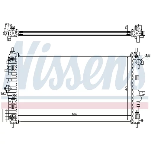 Chladič motora 630715 /NISSENS/ - obr. 4