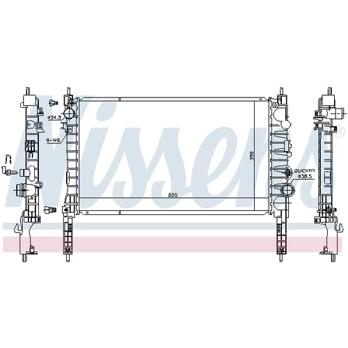 Chladič motora 630774 /NISSENS/ - obr. 5