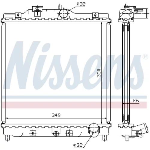 Chladič motora 63312 /NISSENS/ - obr. 5