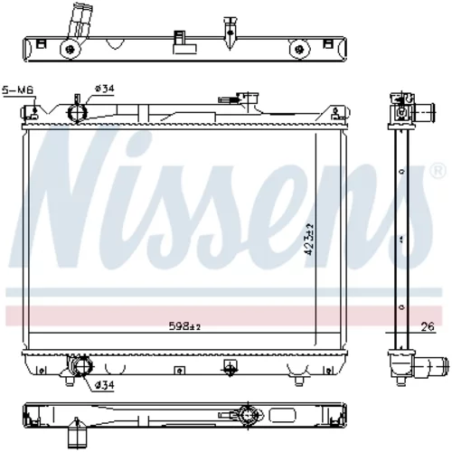 Chladič motora 64206 /NISSENS/ - obr. 4