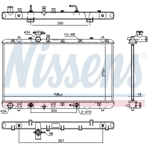 Chladič motora 64255 /NISSENS/ - obr. 4
