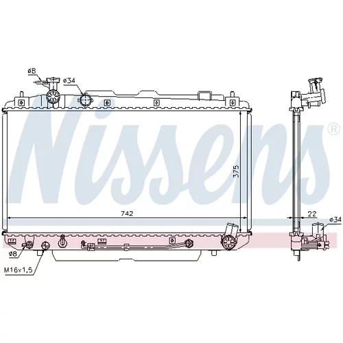 Chladič motora 64644A /NISSENS/ - obr. 4