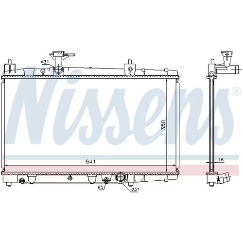Chladič motora 64645A /NISSENS/ - obr. 5