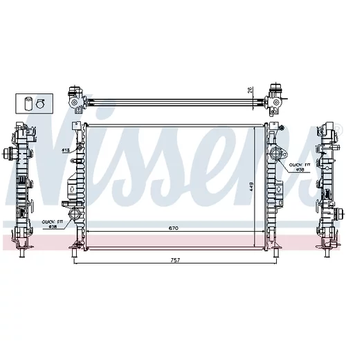 Chladič motora 65615A /NISSENS/ - obr. 5