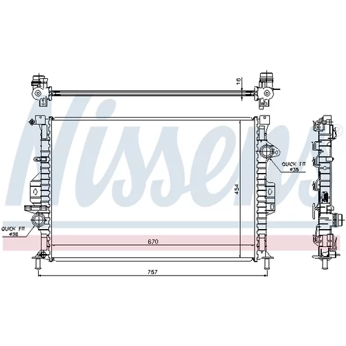 Chladič motora 66857 /NISSENS/ - obr. 4