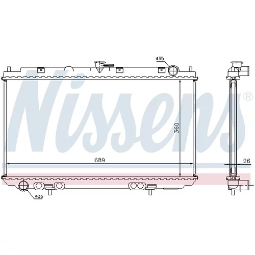 Chladič motora 67349A /NISSENS/ - obr. 5
