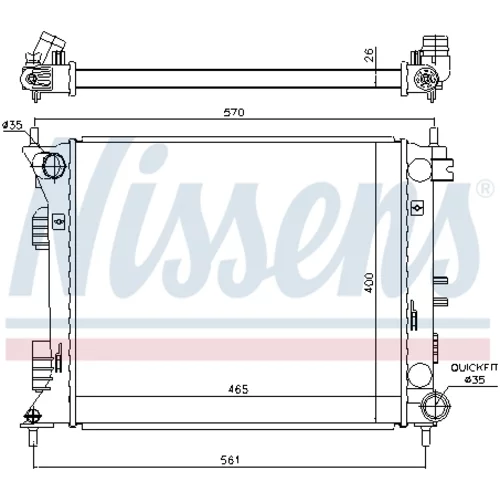 Chladič motora 675007 /NISSENS/ - obr. 1