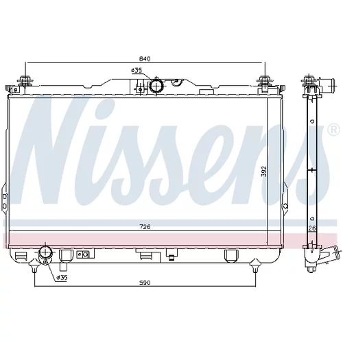 Chladič motora 675017 /NISSENS/ - obr. 4