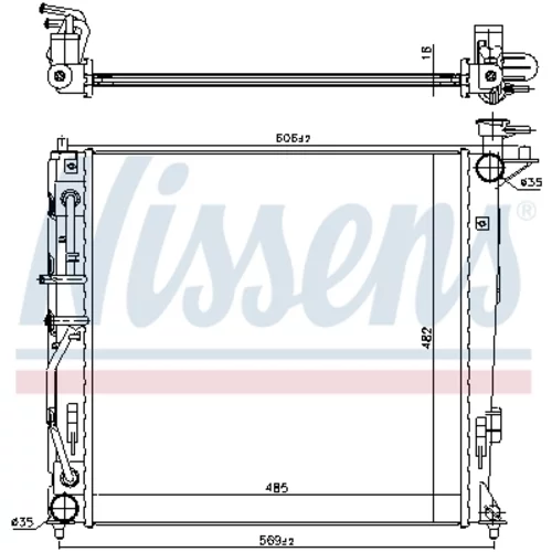 Chladič motora 675022 /NISSENS/ - obr. 6