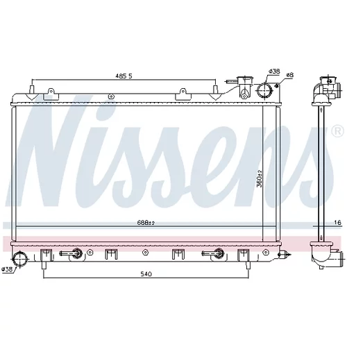 Chladič motora 67747 /NISSENS/ - obr. 4