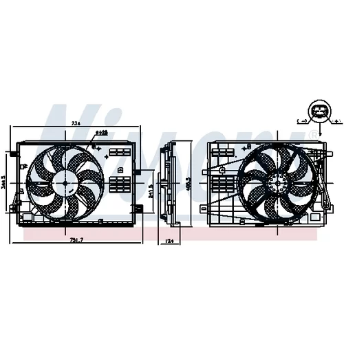 Ventilátor chladenia motora 850007 /NISSENS/ - obr. 6