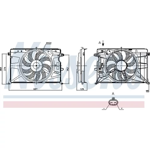 Ventilátor chladenia motora NISSENS 850274