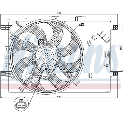 Ventilátor chladenia motora 85564 /NISSENS/ - obr. 4