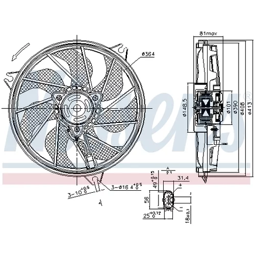 Ventilátor chladenia motora 85662 /NISSENS/ - obr. 5