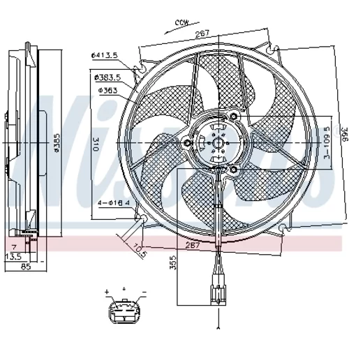 Ventilátor chladenia motora 85790 /NISSENS/ - obr. 5