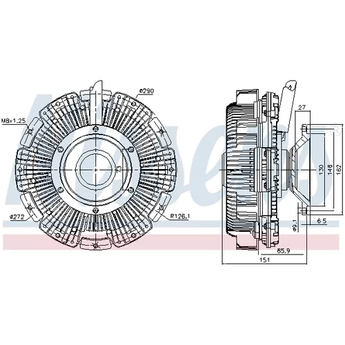 Spojka ventilátora chladenia 86152 /NISSENS/ - obr. 5