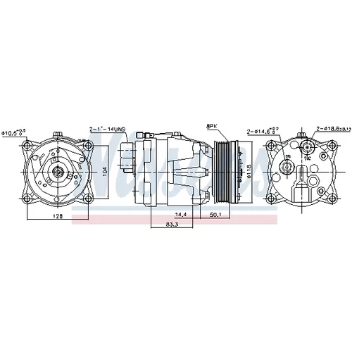 Kompresor klimatizácie 89048 /NISSENS/ - obr. 4
