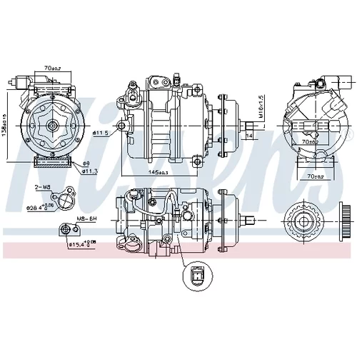 Kompresor klimatizácie 890637 /NISSENS/ - obr. 6