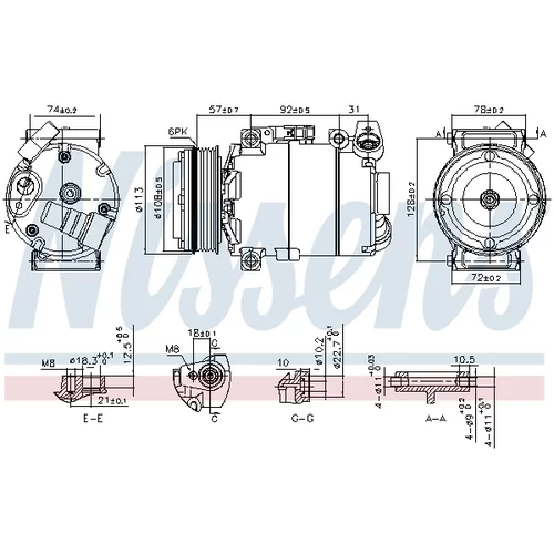 Kompresor klimatizácie 890714 /NISSENS/ - obr. 5