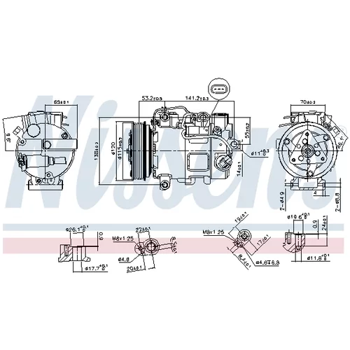Kompresor klimatizácie 890739 /NISSENS/ - obr. 5