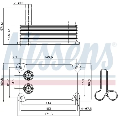 Chladič motorového oleja 90698 /NISSENS/ - obr. 7