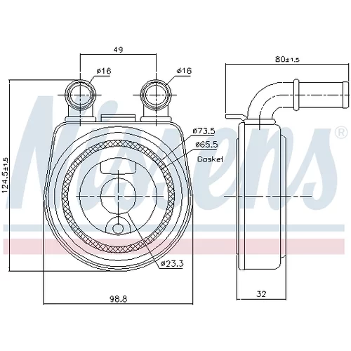 Chladič motorového oleja 90701 /NISSENS/ - obr. 4