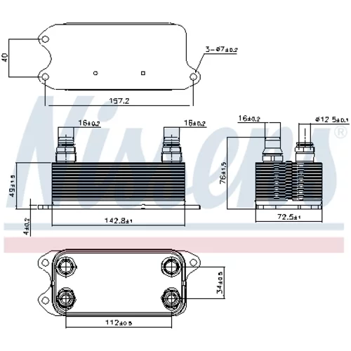 Chladič oleja automatickej prevodovky 90909 /NISSENS/ - obr. 6