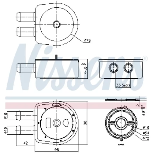 Chladič motorového oleja 91203 /NISSENS/ - obr. 4