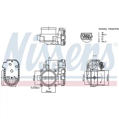 Hrdlo škrtiacej klapky 955007 /NISSENS/ - obr. 6