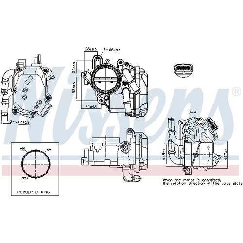 Hrdlo škrtiacej klapky 955056 /NISSENS/ - obr. 5